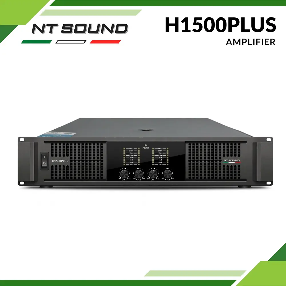 Cục Đẩy 4 Kênh NT SOUND H1500PLUS – Đỉnh Cao Công Nghệ Khuếch Đại Class H & Nguồn Biến Áp Đồng